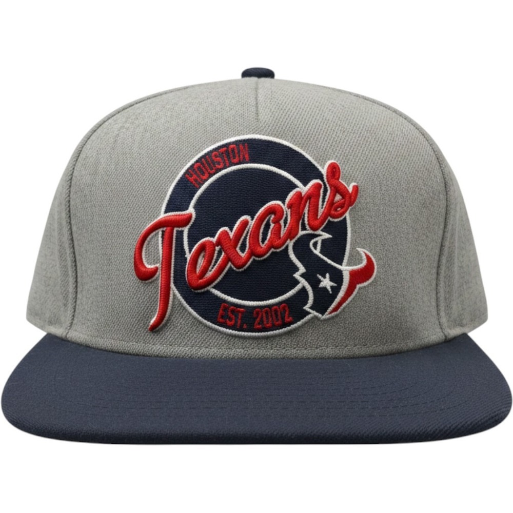 New Era Houston Texans 9FIFTY Snapback Hat Medium-Large Gray Navy Blue NFL‎ Cap